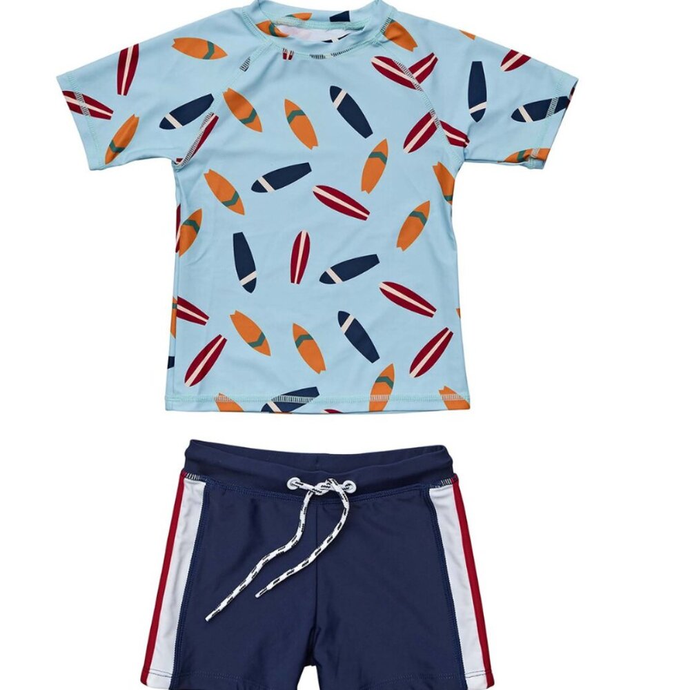 NWT Snapper Rock Baby Boy Retro Surf Swim Set